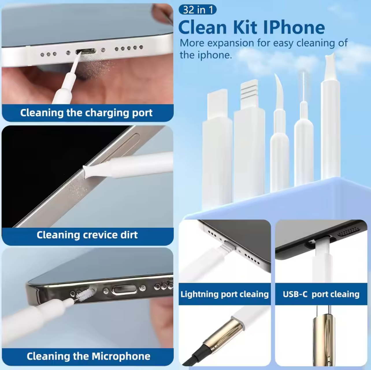 Kit de nettoyage en profondeur multifonctionnel