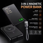 Batterie externe magnétique  à charge rapide pour iPhone 12-17 Pro, Airpods, Watch, Xiaomi 10000mAh