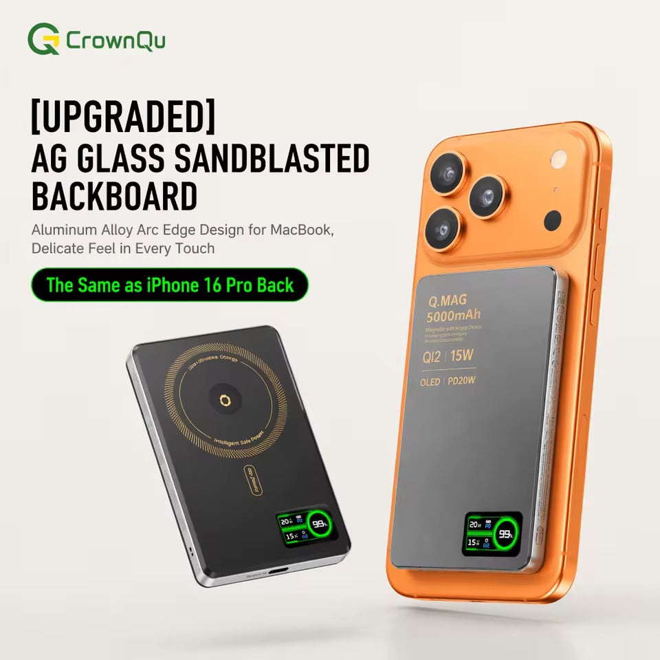 Batterie externe magnétique  à charge rapide pour iPhone 12-17 Pro, Airpods, Watch, Xiaomi 10000mAh