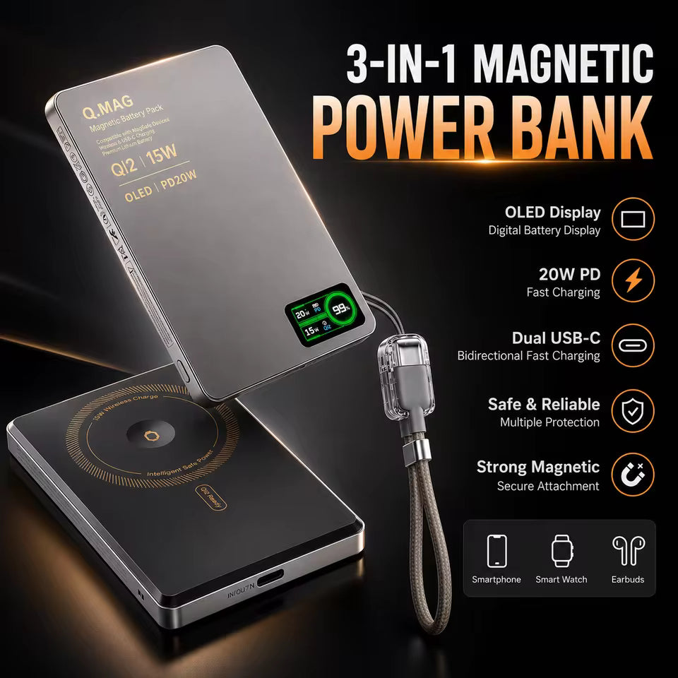 Batterie externe portable magnétique