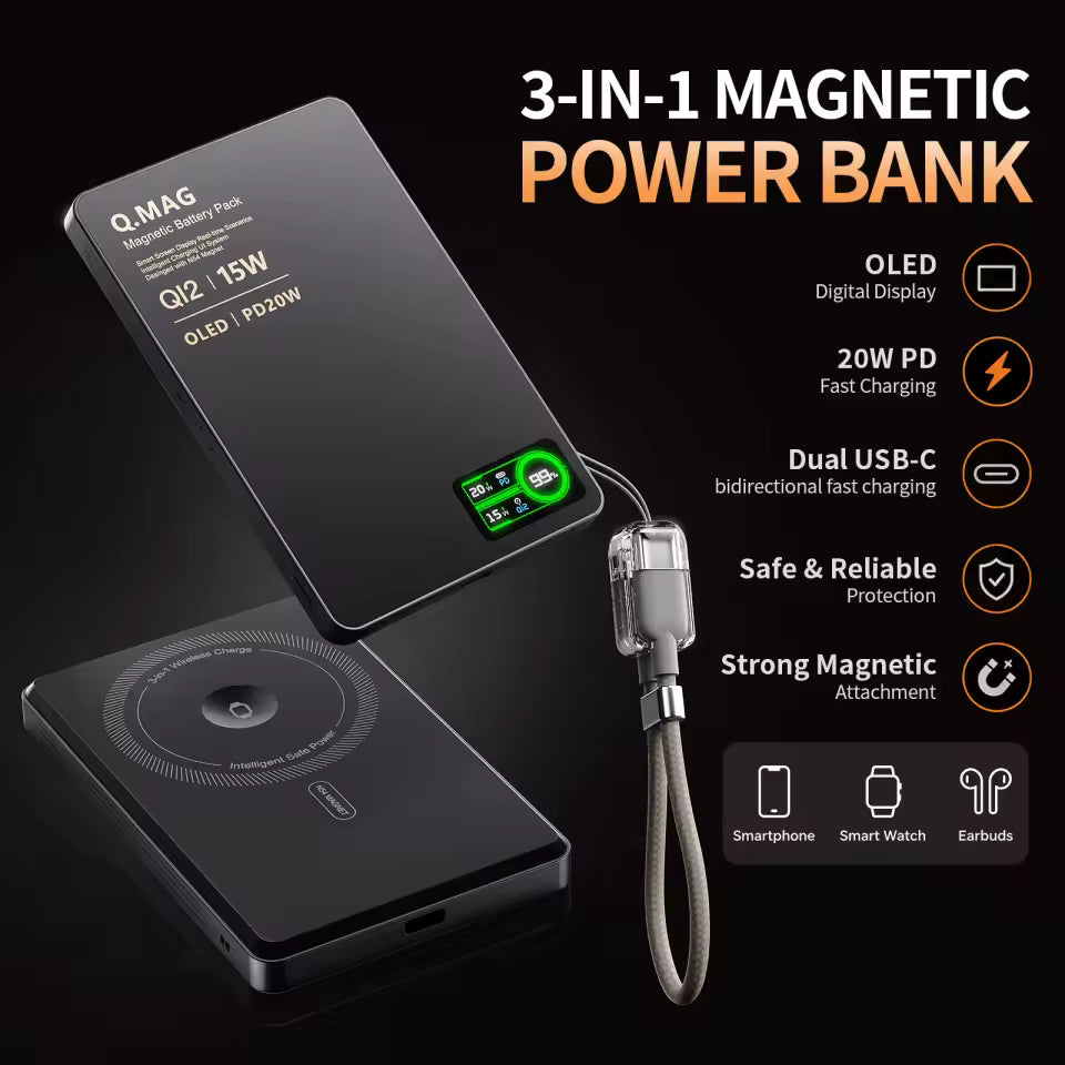 Batterie externe portable magnétique